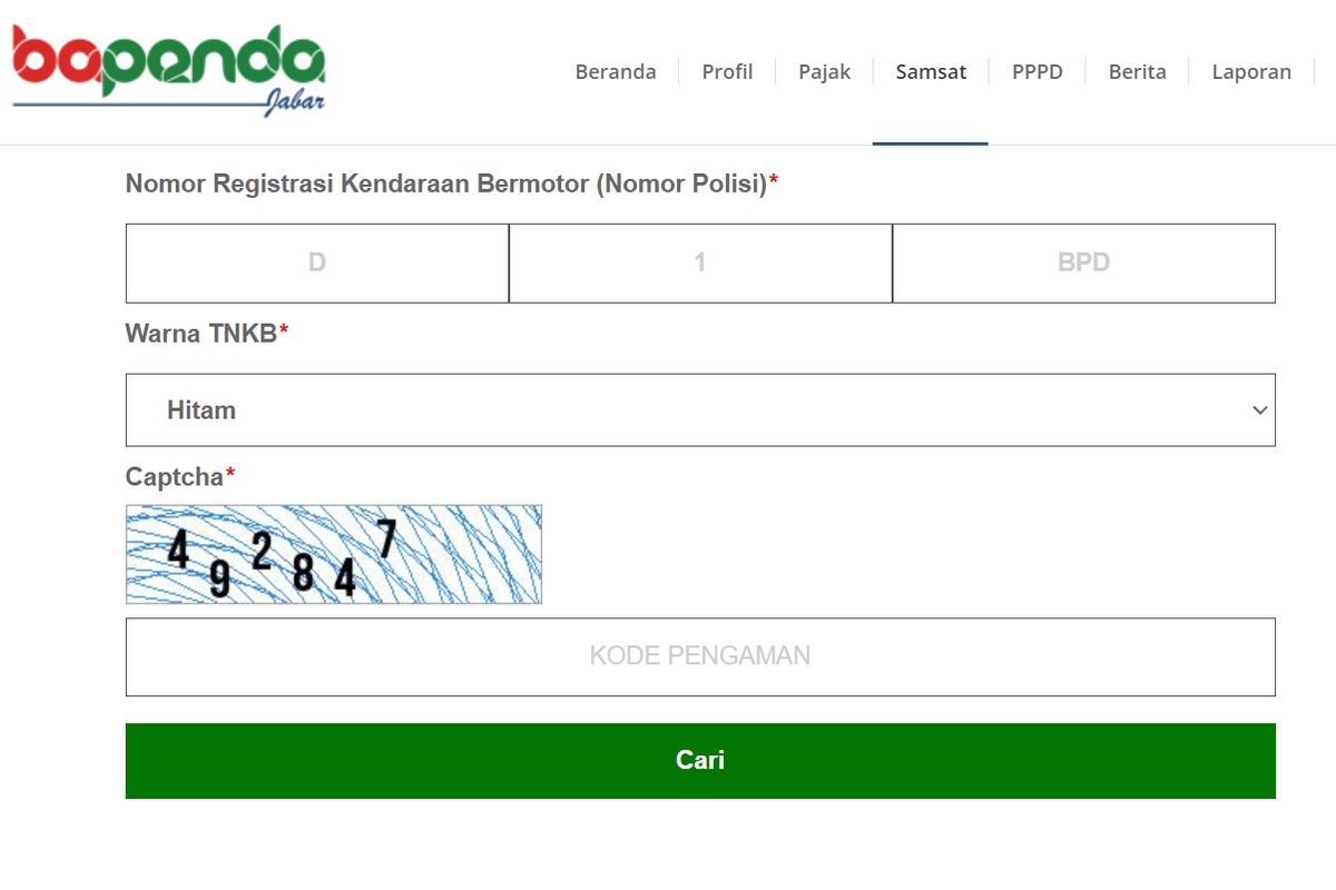 Cara cek pajak kendaraan bermotor secara online di wilayah Jawa Barat