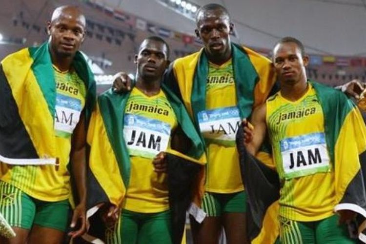 Tim Jamaika tersebut terdiri dari Nesta Carter, Michael Frater, Usain Bolt dan Asafa Powell. Mereka meraih medali emas pada 23 Agustus 2008.