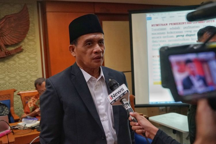 Ketua Pansus RUU Antiterorisme Muhammad Syafii di Kompleks Parlemen, Senayan, Jakarta, Rabu (23/5/2019).