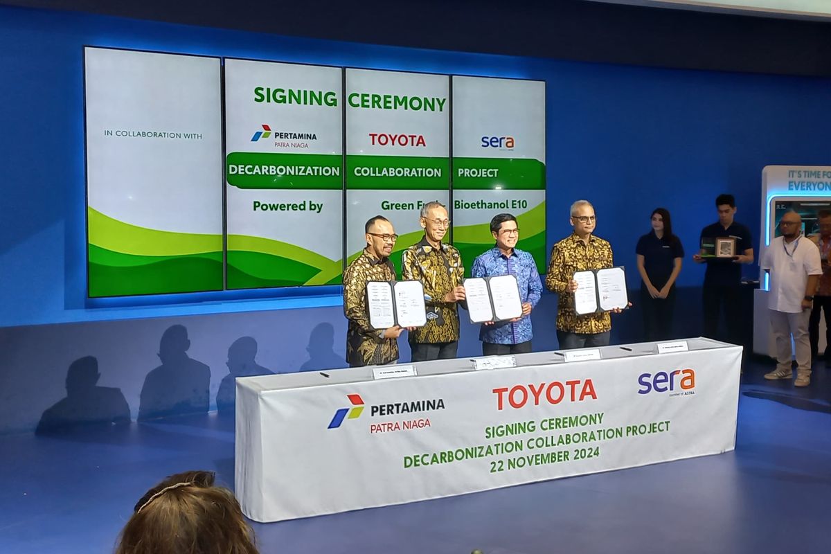 Toyota berkolaborasi dengan Pertamina dan Sera untuk uji bioetanol E10