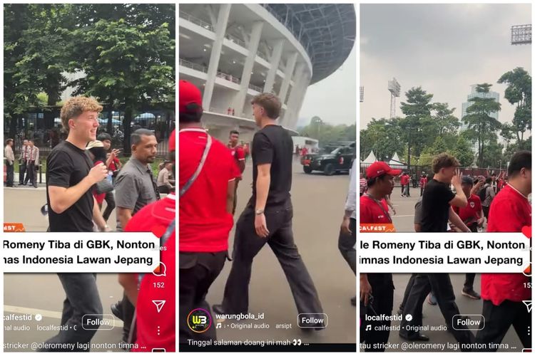 Ole Romeny Nonton Timnas Indonesia vs Jepang di GBK, Intip Tampilannya