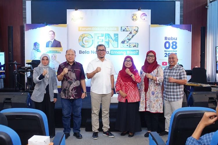 Forum Diskusi Publik "Gen Z Bela Negara, Emang Bisa?" di Fakultas Ilmu Sosial dan Ilmu Politik (FISIP) Universitas Sumatera Utara (USU), Medan, Rabu (8/11/2023)