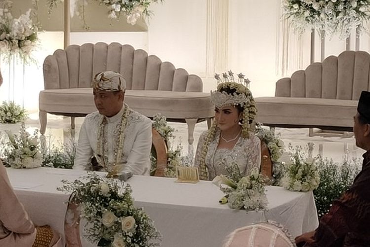 Akad pernikahan Kiki Amalia dan Agung Nugraha di Ritz Charlton, Kuningan, Jakarta Selatan, Minggu (27/11/2022).