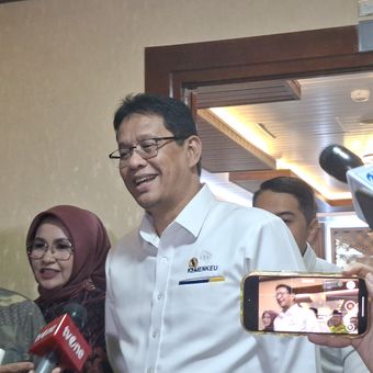 Menteri Keuangan Purbaya Yudhi Sadewa di kantor DPD RI pada Senin (3/11/2025)