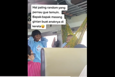 Viral, Video Penumpang Buat Ayunan Kain untuk Bayi di Dalam Kereta, KAI: Tidak Diperbolehkan!