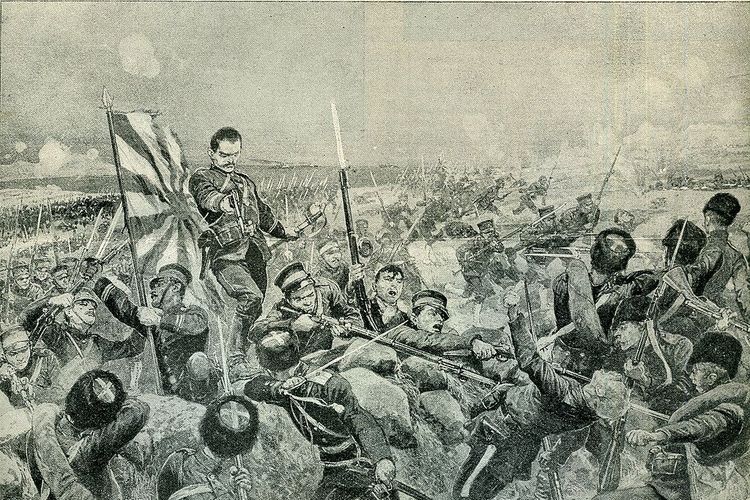 Perlawanan pasukan Jepang atas Rusia pada 1904.