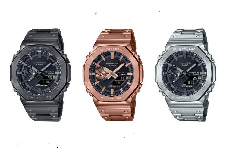 Jam tangan terbaru dari G-Shock memiliki tiga pilihan warna. 