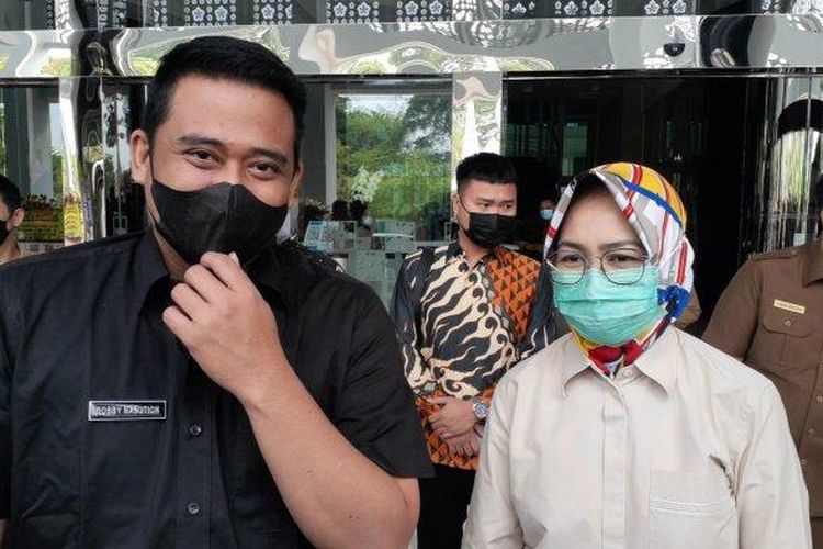 Wali Kota Medan, Bobby Nasution di Kantor Pemkot Tangsel, Jalan Maruga, Ciputat, Selasa (20/4/2021).