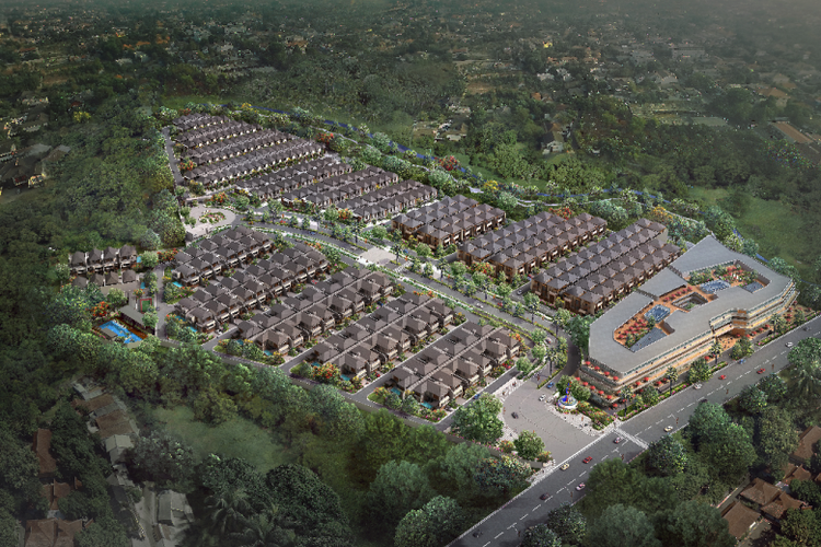 Ilustrasi masterplan Vasaka Bali lengkap dengan fasilitas Vasaka Lifestyle and Commercial Center (VLCC) (Dok. Vasaka Bali)