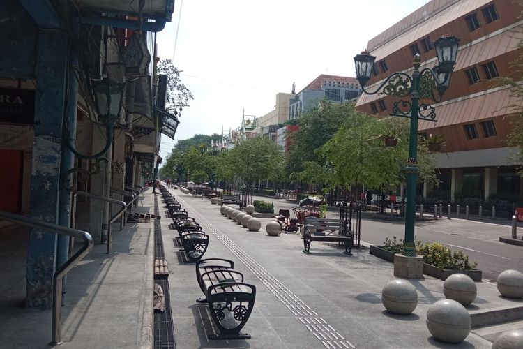 Suasana Malioboro sepi Senin (19/7/2021)