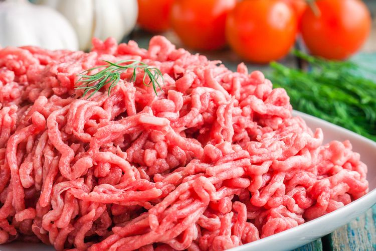 Ilustrasi daging giling, daging cincang. 