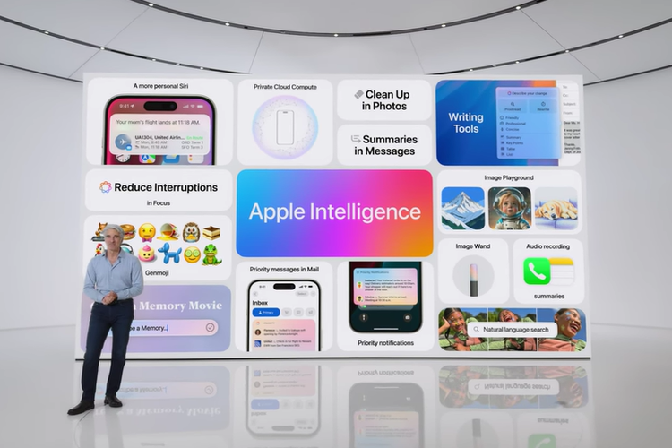 Apple mengumumkan Apple Intelligence di ajang WWDC 2024.