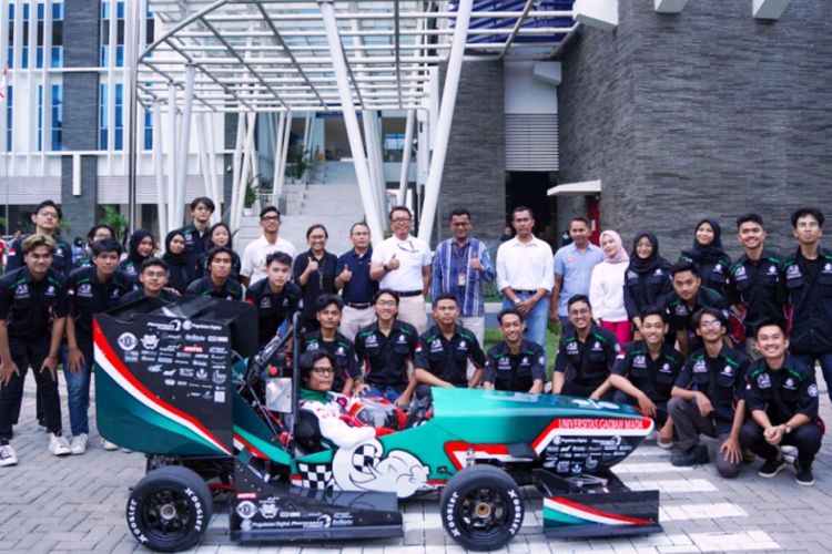 Mobil Formula dari Tim Bimasakti UGM yang siap berlaga di Formula SAE Italy 2023.