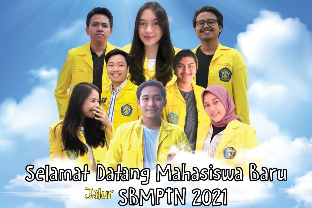 Poster resmi penyambutan mahasiswa baru jalur SBMPTN 2021 dari Universitas Indonesia menjadi topik pembicaraan di jagat maya hari ini, Selasa (15/6/2021), setelah diunggah kemarin sore.