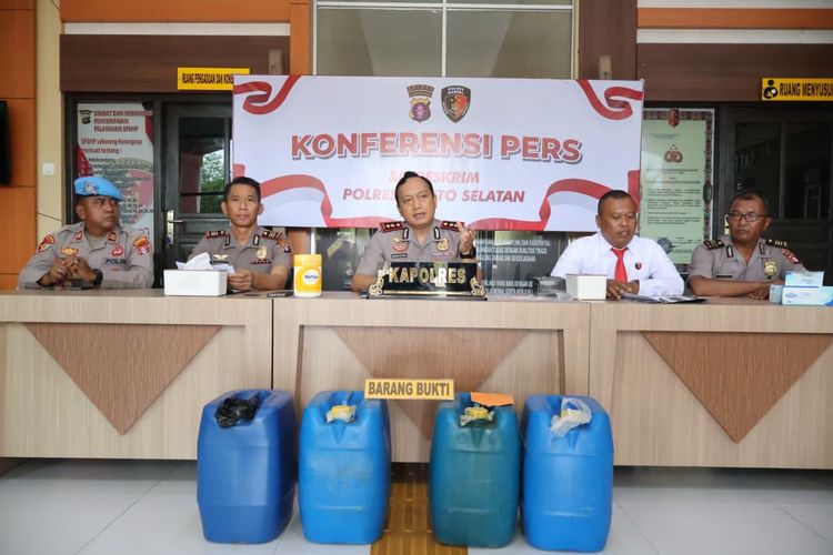 Polres Barsel Tangkap Pelangsir BBM, Sita 400 Liter Pertalite yang Hendak Dijual ke Bartim