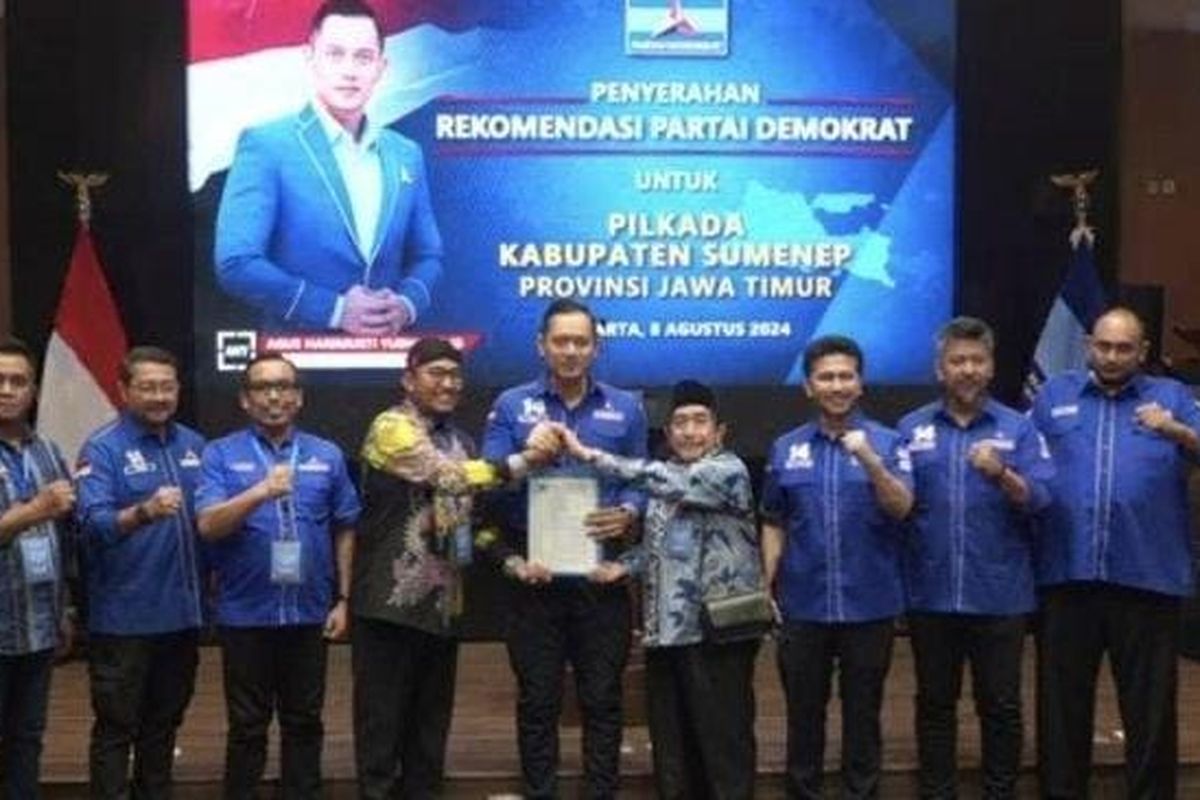 Rekomendasi itu diterima langsung oleh Fauzi-Imam dari Ketua Umum Partai Demokrat, Agus Harimurti Yudhoyono, di Jakarta, Kamis (8/8/2024). 