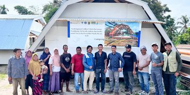 ITB Bangun Hunian dan Musala Pascabencana di Bireuen, Rangka Berdiri dalam 3 Jam