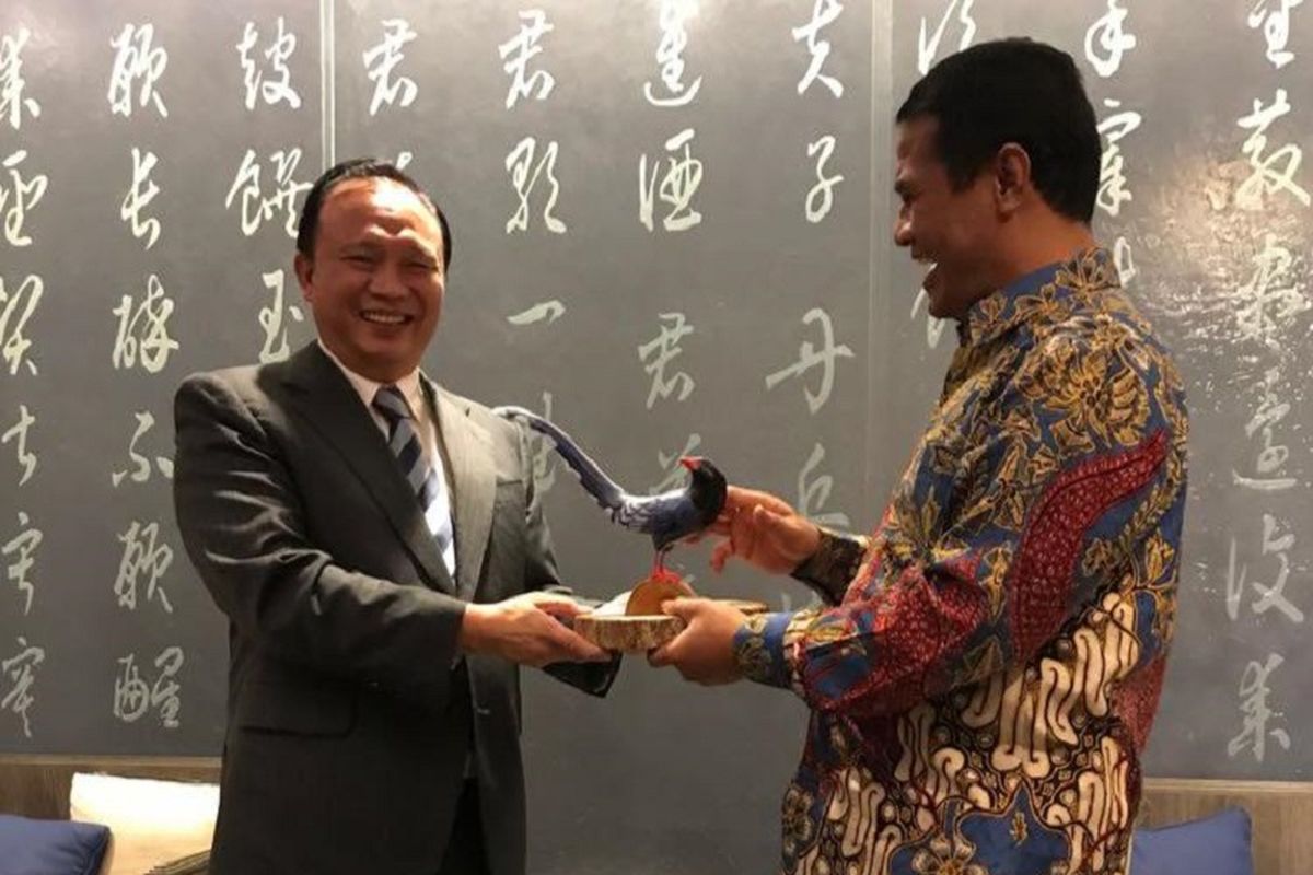 Menteri Pertanian Andi Amran Sulaiman bertemu Menteri Pertanian Taiwan Tsung-Hsien Lin, di Taiwan, Selasa (9/10/2018). 