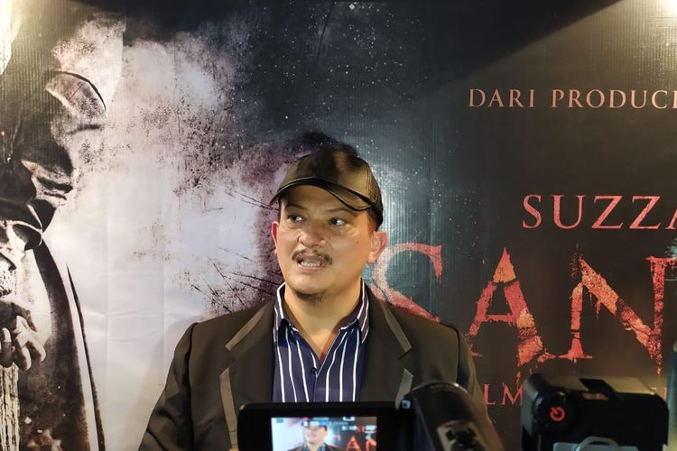 Clift Sangra dalam perilisan poster film “Suzzanna: Santet Ilmu Pelebur Nyawa” di kawasan Kebon Sirih, Jakarta Pusat, Kamis (30/1/2020).