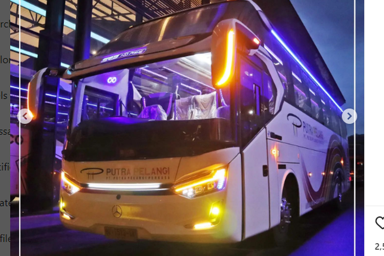 Bus Baru PO Putra Pelangi