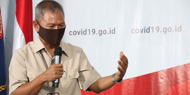 Juru bicara pemerintah untuk penanganan virus corona, Achmad Yurianto dalam konferensi pers di Graha BNPB pada Senin (6/4/2020).