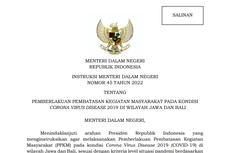 PPKM Level 1 Seluruh Indonesia Diperpanjang hingga 7 November, Ini Aturan Lengkapnya