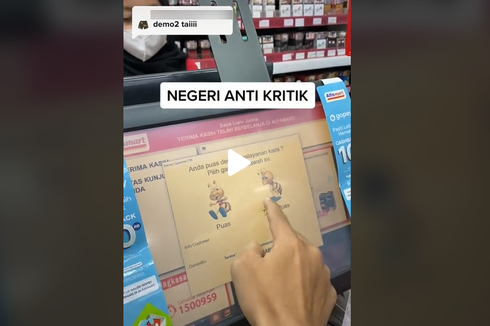 Video Viral Pembeli Tak Bisa Pencet Tombol 