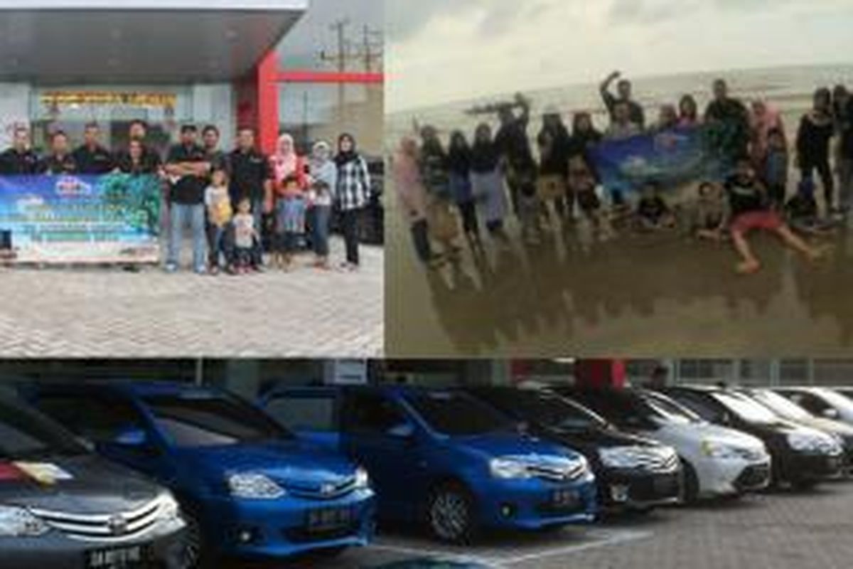 Toyota Etios Valco Club Indoesia (TEVCI) Korwil Kalsel gelar “kumpul-kumpul” anggotanya bersama keluarga di Pantai Batakan, Tanah Laut, Kalimantan Selatan, Sabtu (9/1/2016).