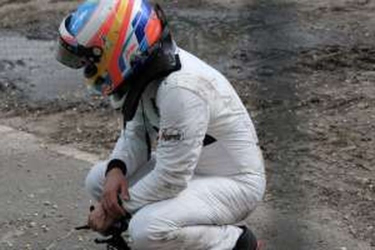 Kondisi Fernando Alonso usai kecelakaan.