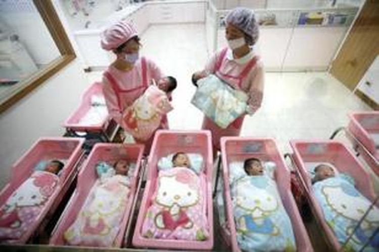 Ilustrasi bangsal bayi di rumah sakit.