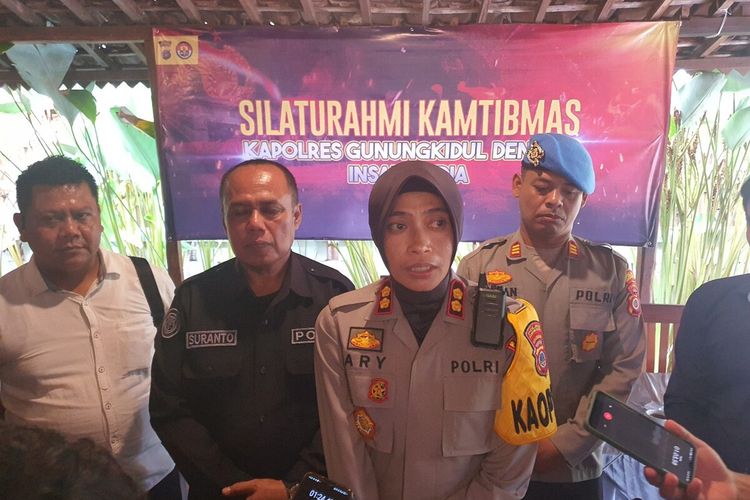 Kapolres Gunungkidul AKBP Ary Murtini saat di Wonosari. Rabu (24/7/2024)
