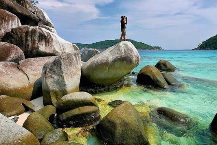 Pulau Penjalin di Kepulauan Anambas, Provinsi Kepulauan Riau.