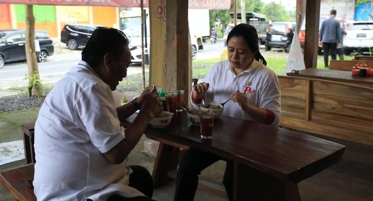 Puan dan Bambang Pacul Makan Bakso, Politikus PDI-P: Sindiran Jangan Sampai Presiden Jadi Timses Menhan