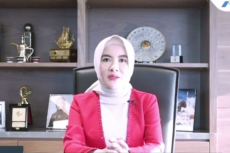 CEO PT Pertamina (Persero) Nicke Widyawati di Paviliun Indonesia pada Dubai Expo, Jumat (18/3/2022)