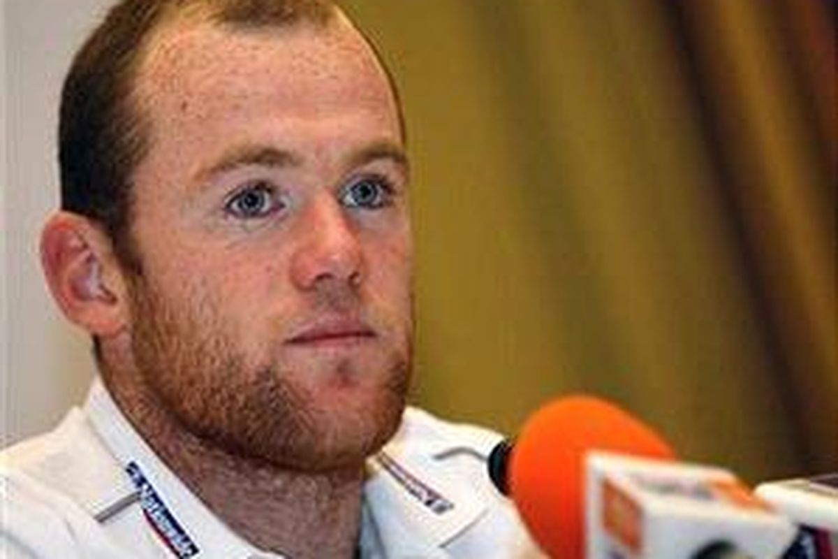 Penyerang tim nasional Inggris, Wayne Rooney.