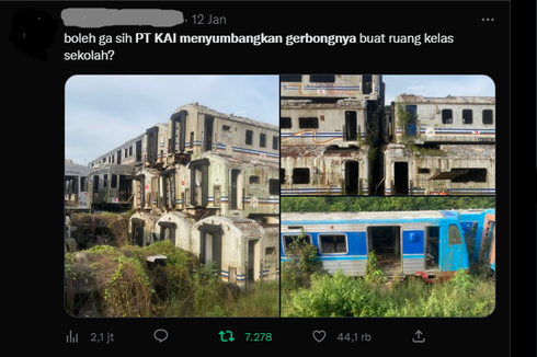 Ramai Twit soal Permintaan Gerbong Kereta Usang Dijadikan Ruang Kelas, Ini Kata KAI