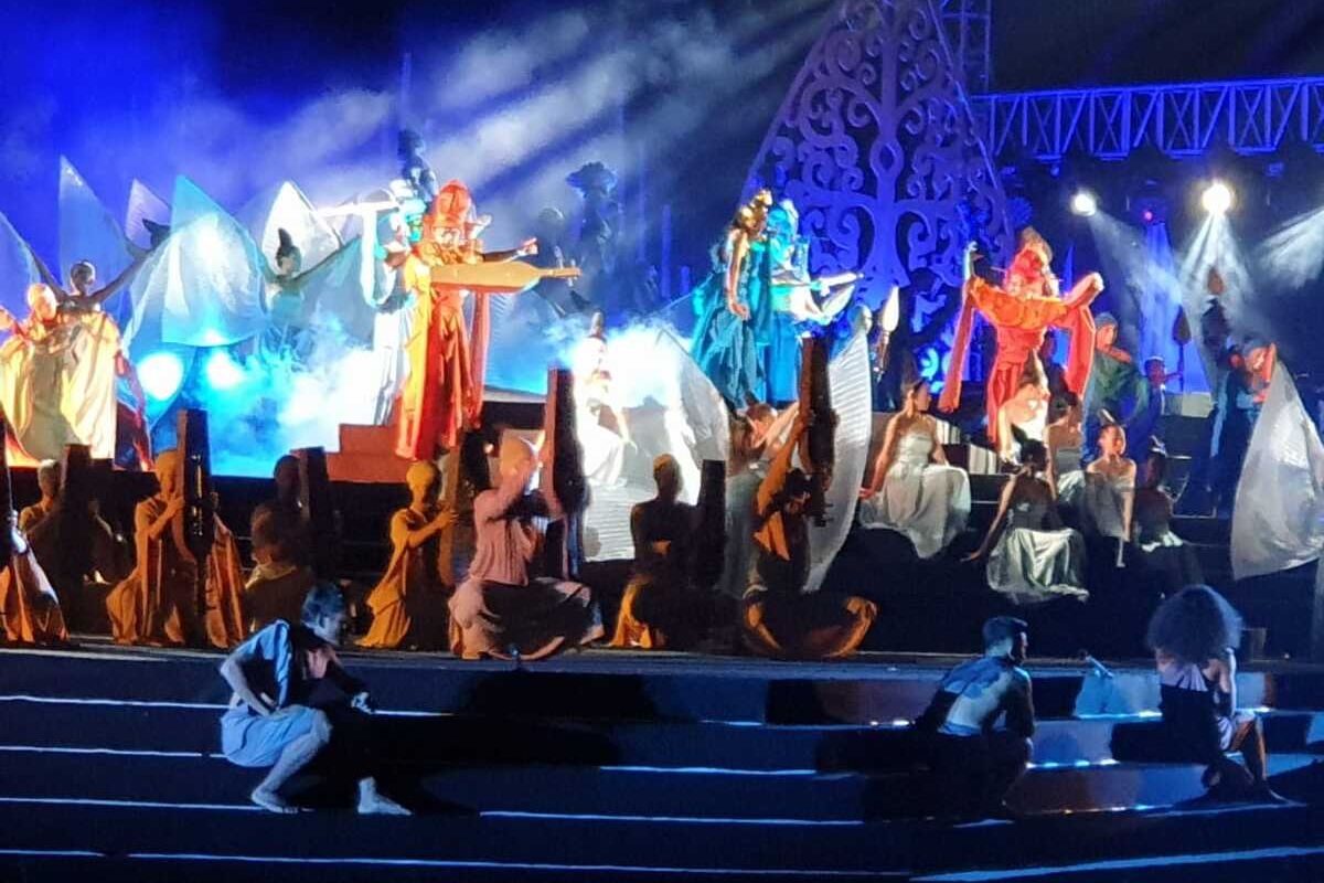 Acara pembukaan Pesta Paduan Suara Gerejawi (Pesparawi) Nasional XIII di Lapangan Siwa, Kompleks Candi Prambanan, Senin (20/06/2022) malam. (foto dokumentasi panitia).
