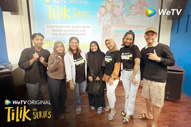 Para pemain Tilik the Series mengadakan nonton bareng bersama masyarakat Yogyakarta di Museum Sonobudoyo, Selasa (11/4/2023).