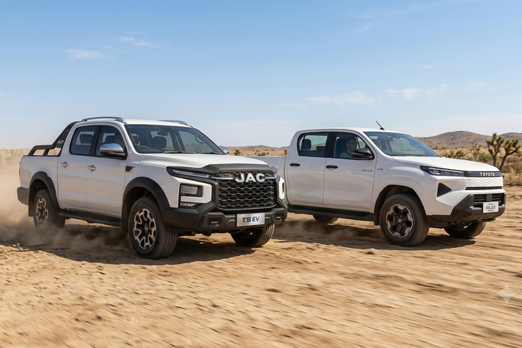Adu Spesifikasi Pikap Listrik: JAC Trekker T9 EV Vs Toyota Hilux EV