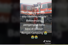 Viral, Video Kecelakaan 'Adu Banteng' KA Babaranjang di Lampung, Berikut Kronologinya