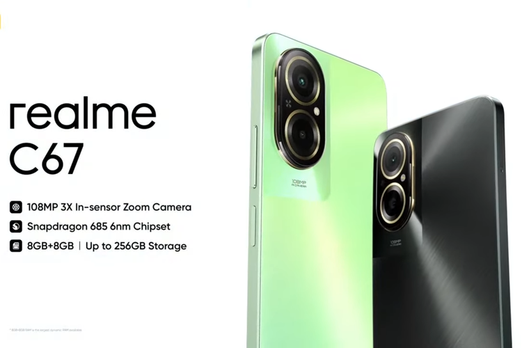 Realme C67 4G meluncur di Indonesia