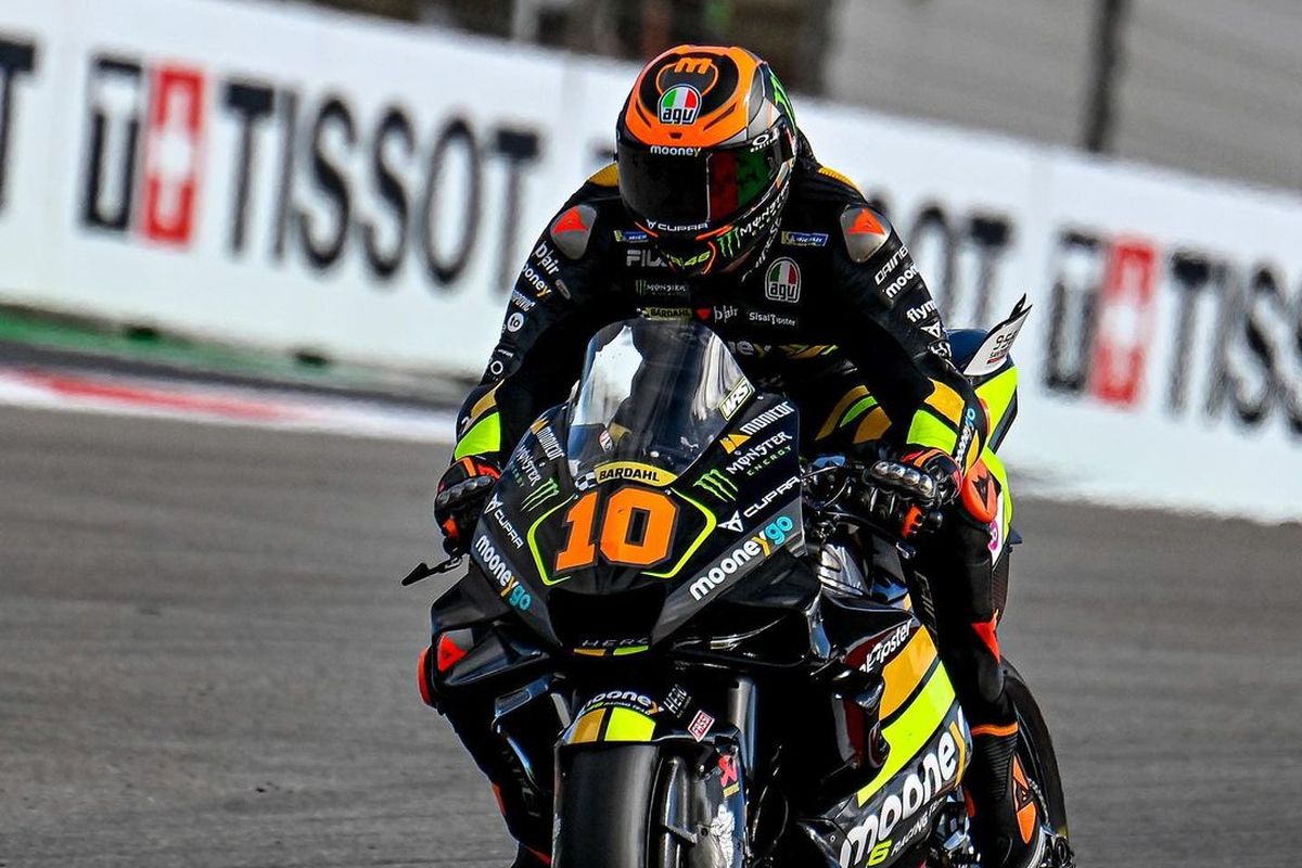 Luca Marini saat berlaga pada MotoGP Portugal 2023 di Sirkuit Portimao