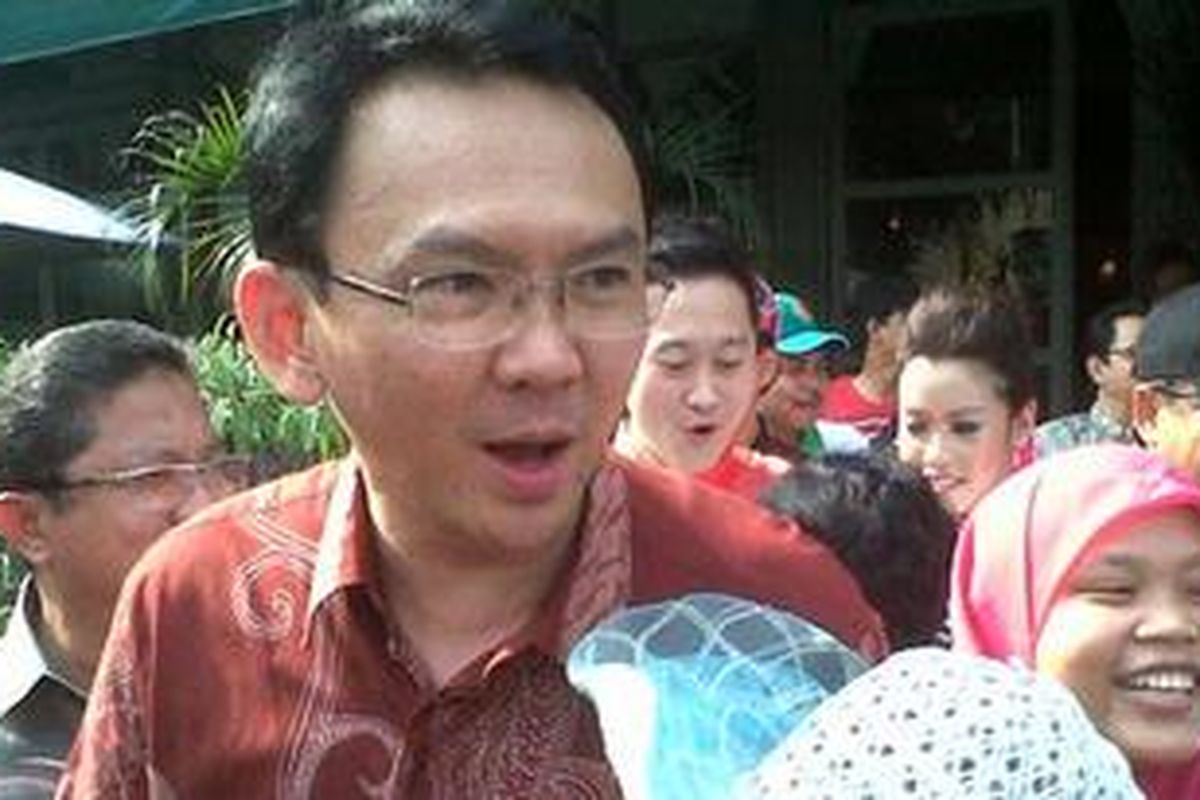 Wakil Gubernur DKI Jakarta Basuki Tjahaja Purnama saat menghadiri Festival Kota Tua dan Agro.