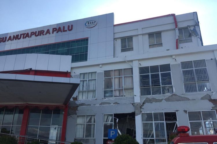 Rumah Sakit Umum Anutapura Palu Jalan Tolambu, Palu Barat, Sulawesi Tengah, Kamis (4/10/2018).