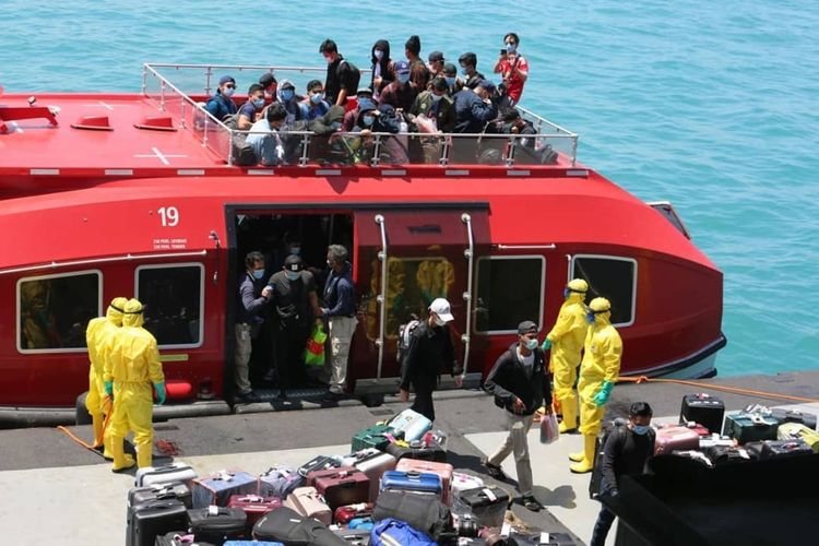 Proses Evakuasi 188 WNI di Kapal Pesiar MV World Dream