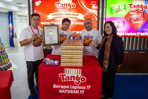 Wafer Tango Pecahkan Rekor MURI sebagai Wafer dengan Lapisan Terbanyak