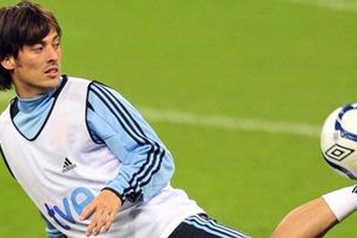 Gelandang Manchester City asal Spanyol, David Silva.