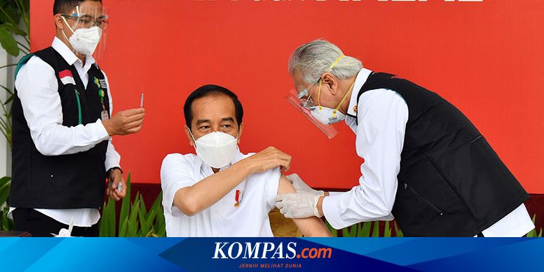 Jokowi Disuntik Vaksin Covid-19 Dosis Kedua di Lengan Kiri