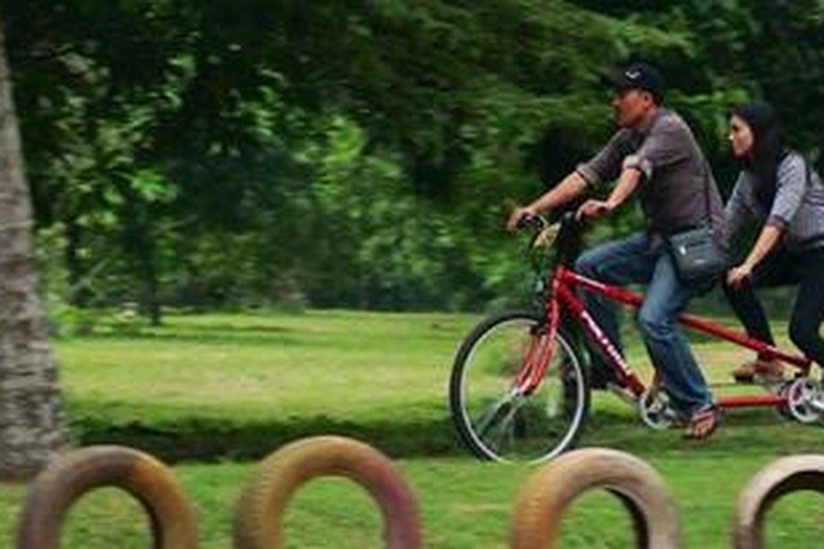 Bersepeda bisa memberikan manfaat kesehatan jika pola makan tepat.