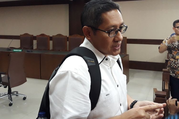 Mantan Ketua Umum Partai Demokrat, Anas Urbaningrum di Pengadilan Tipikor Jakarta, Kamis (12/7/2018).